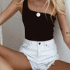 Women Sexy Cool Single One Shoulder Tank Tops Vest Bare Midriff Sleeveless T-Shirt Summer Beach Crop Top - MAGUSTA BEAUTY