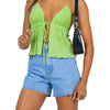 Women Sexy Halterneck Crop Tops Chic Summer Solid Color Bandage Open Front Backless Sleeveless Tank Tops for Club Streetwear Y2K - MAGUSTA BEAUTY