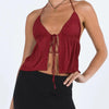 Women Sexy Halterneck Crop Tops Chic Summer Solid Color Bandage Open Front Backless Sleeveless Tank Tops for Club Streetwear Y2K - MAGUSTA BEAUTY