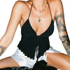 Women Sexy Halterneck Crop Tops Chic Summer Solid Color Bandage Open Front Backless Sleeveless Tank Tops for Club Streetwear Y2K - MAGUSTA BEAUTY
