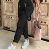 Women's Cargo Pants Casual Trousers 2026 Spring Autumn Solid Color Trend Street Pocket Design Cuff Suspenders Streetwear Women - MAGUSTA BEAUTY