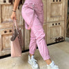 Women's Cargo Pants Casual Trousers 2026 Spring Autumn Solid Color Trend Street Pocket Design Cuff Suspenders Streetwear Women - MAGUSTA BEAUTY